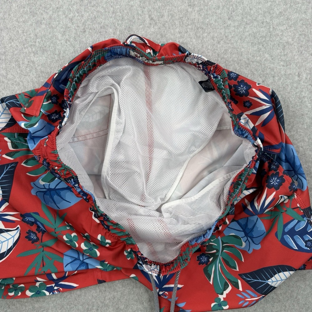 Reyn‎ Spooner Shorts Mens Large Red Floral Bamboo Blend Swim Trunks Hawaiian - Picture 6 of 13